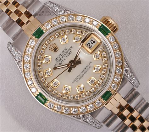 ladies rolex two-tone 14k ss datejust white mop diamond|Rolex oyster steel lady Datejust.